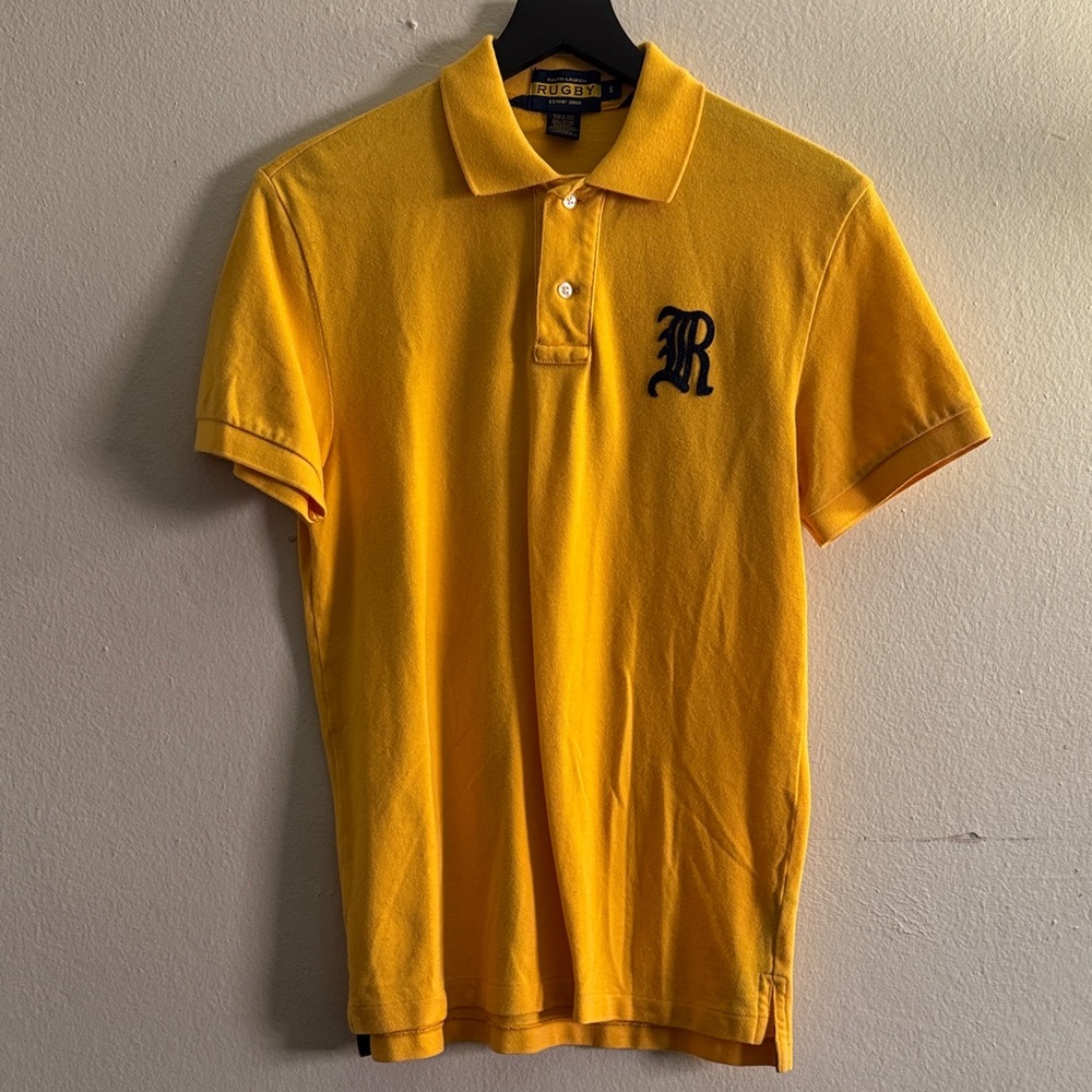 Rugby Ralph Lauren Yellow Polo with Black Emblem